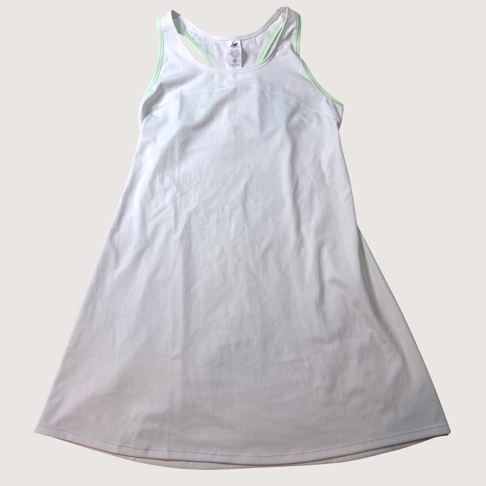 New Balance Tournament Dress Women Medium White NEW Racerback Tennis WD51401